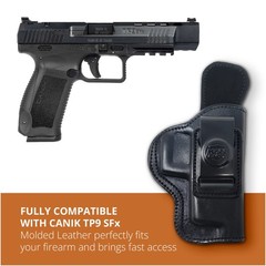 Genuine Leather Iwb Holster for Canik TP9 SFX for Tactical Handgun. Maxx Carr…