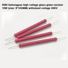 RI80 3/5/10/20/50/100W Power Rated 10R-10G Ohm High Voltage Glaze Resistor New