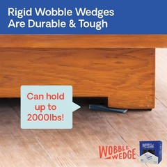 Wobble Wedges Rigid Plastic Shims, Multi-Purpose Shim for 30, Black