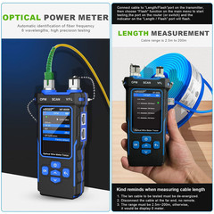 Network Cable Tester RJ45 Ethernet Tracer Optical Power Meter PoE VFL