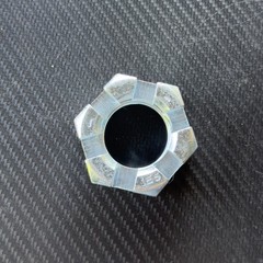 10 PCS 1-1/4”-7 UNC Slotted Hex Nuts Zinc Plated Grade 5 Steel