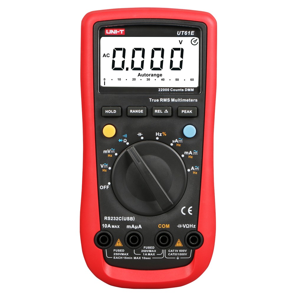 UNI-T UT61E Digital Multimeter True RMS Peak Meter PC Connect AC/DC Voltage