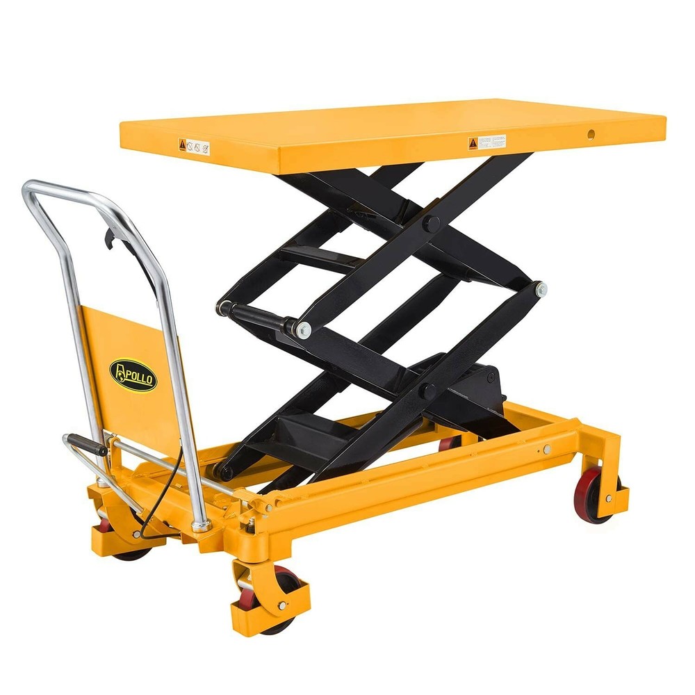 APOLLOLIFT 1760lb Heavy Duty Hand Lift Table Hydraulic Trolley Cart 59″ Max Lift