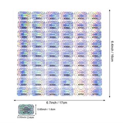 100 Security Hologram Stickers Serial Numbers Tamper Evident Genuine Authentic