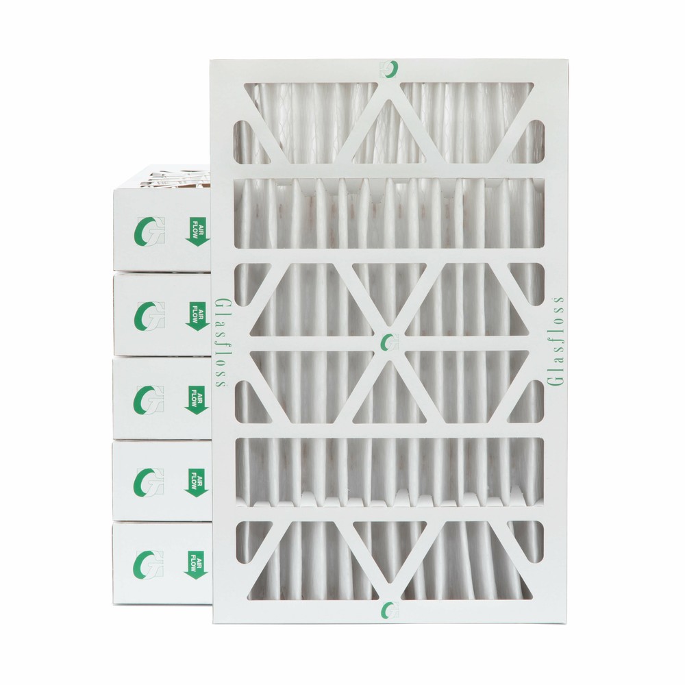 Glasfloss ZL 16x25x4 MERV 10 (FPR 7) Pleated HVAC Air Filters. Case of 6