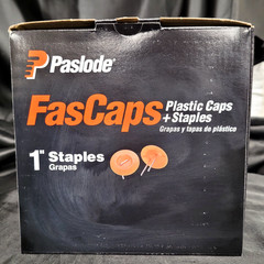 Paslode 650592 FasCaps Plastic Caps & 18 Gauge 1″ Leg X 3/8″ Crown Staples (NEW)