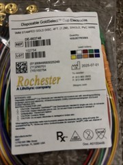 Gold Cup EEG Electrodes Rochester 4ft / 48in 10/pk Multi-color 2Pk of 10