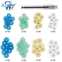 AZDENT Dental Composite Finishing Polishing Disc Metal Bush Contouring Kit