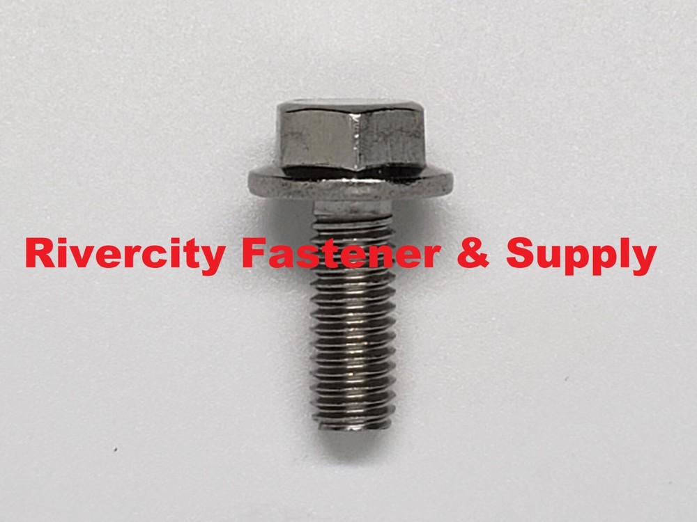 (10) M6-1.0×16 Flange Bolts 6mm x 16mm Stainless Steel Screws M6x1.0 x 16