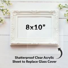 [5-Pack] SimbaLux® Acrylic Sheet Clear 8”x10” 0.08” Thick (2mm) Plexiglass