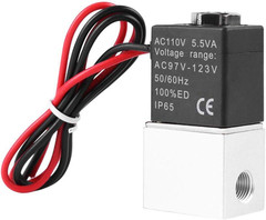2 Way Normally Closed AC 110V Electric Solenoid Air Valve 1/4″ NPT