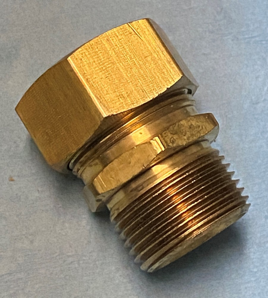 3/4 In. MIP x 7/8″ OD Compression Coupling Connector Adapter fits 3/4″ Copper