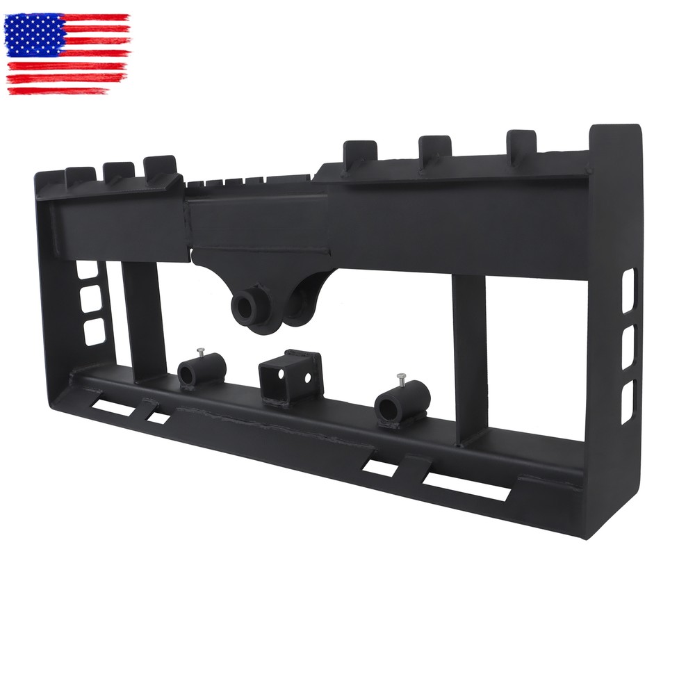 Heavy-Duty Skid Steer Pallet Fork Frame W/Receiver Hitch & Spear Sleeves 2500LBS