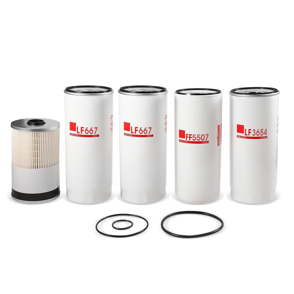 LF667（2PCS）,LF3654,FF5507,FS19765 Filter Kit Compatible with D13 O