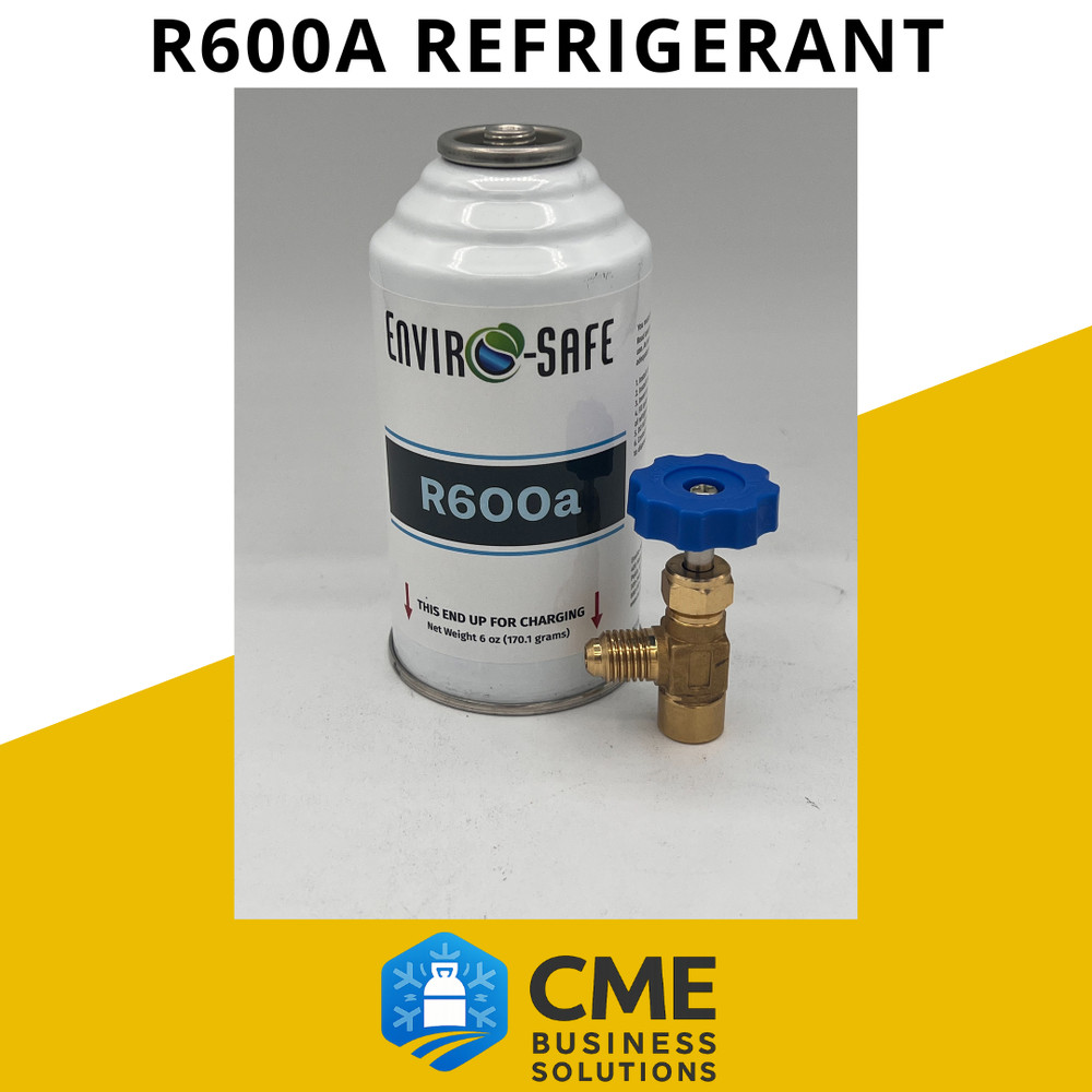Envirosafe R600a Refrigerant with Tap, 6oz Can, Pharmaceutical Grade 99.7% Pure