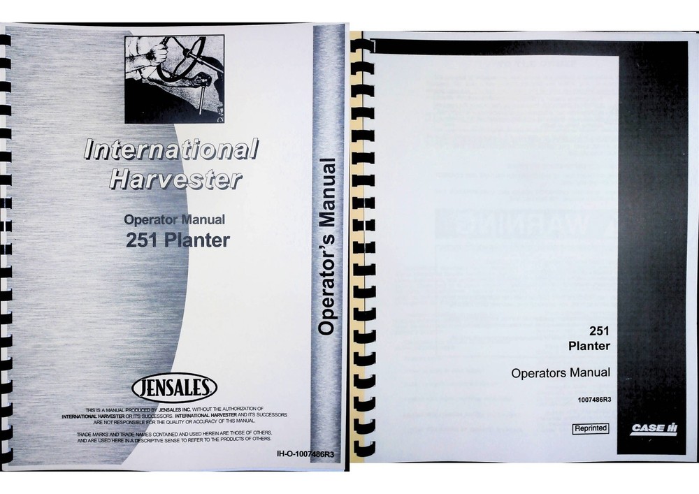 IH International 251 Planter Owners Operators Manual