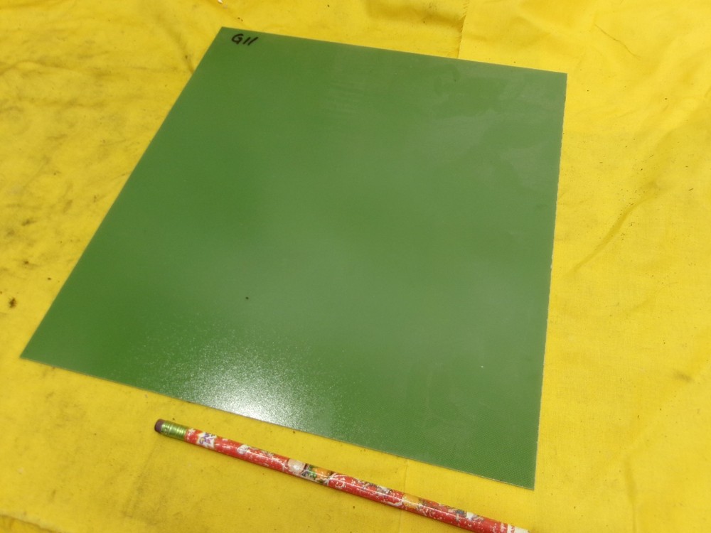 GREEN G11 PHENOLIC SHEET plastic sheet micarta flat stock 1/16″ x 11-1/4″ x 12″