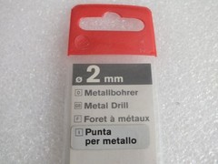 3 x BOSCH Metal Drills – 2 x 1mm HSS-CO and 1 x 2mm HSS – R – New – MG 29