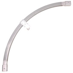 Floor Mount Curved Track 90 Degree Bend, 24″ Radius, 175lb Max Load Rating