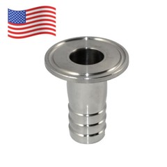 1 inch 25mm Sanitary Hose Barb Stainless Steel Tri Clamp 2″ Ferrule End US STOCK