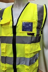 Hi Visibility Reflective Yellow Safety Vest with ID POCKET (Small to 2XL)