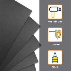 Black ABS Plastic Sheet 12″ x 16″ x 0.06″ 6 Pack, Flexible Than Plexiglass Sh…