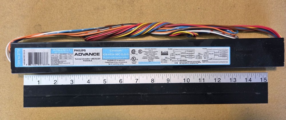 Philips ADVANCE Centium part no. ICN-4S54-90C-2LS-G lighting ballast – New