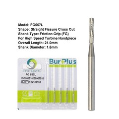 Wave Dental Carbide Burs FG 555 556 557 557L 558 High Speed Straight Fissure Bur