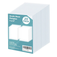 Plexiglass Sheets Acrylic Sheets 20 Pack of 11X14’’ 0.04 Thick Clear