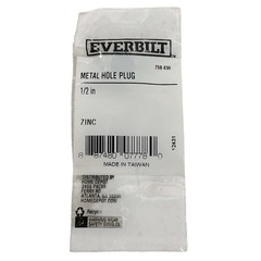 Everbilt Metal Hole Plugs for 1/2 in Holes, Zinc Plated, 5 Pack
