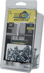 Borefast Drywall Anchors Holds 50 Pounds in Drywall & 200 Pounds in Concrete 1