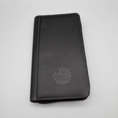 Leed’s Black Leather Personal Ogranizer Folio Travel Wallet Planet Fitness Logo