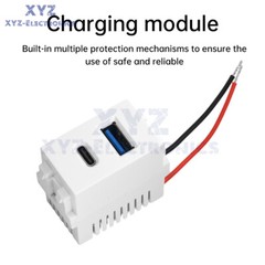 Type 128 USB Power Module 220V Socket 5V 2.1A USB+Type-C Charge Socket Module