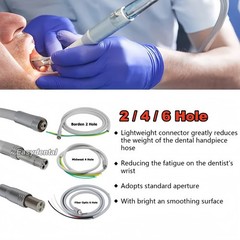 Dental Silicone Tube Hose for Air Turbine Motor Handpiece Connector 2/4/6 Holes