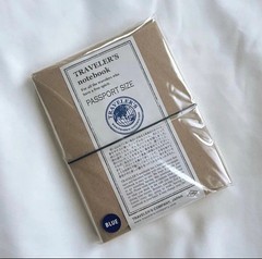 TRAVELER’S COMPANY Notebook Passport Size Blue Leather Cover Japan New