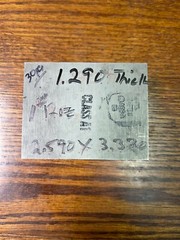 Titanium Block 2-1/2″ W x 3-1/4″ H x 1-1/4″ T TI 6AL-4V 1 Lbs 12oz