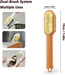 2 in 1 Suede Brush and Eraser for Shoes, Rubber Shoe Brush with Soft Plastic