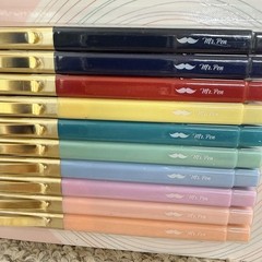 Mr. Pen Ballpoint Pens 10 Count Assorted Pastel & Dark Colors Gold Clip Set