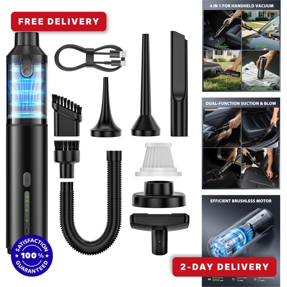 Voice-tank Portable Cordless Handheld Vacuum Cleaner 4-in-1