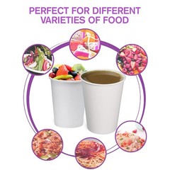 White 6 Oz Disposable Paper Coffee Cups, 100 Count for Hot Beverages, Tea