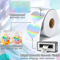400/Roll 2” Holographic Circle Direct Thermal Stickers Labels for Rollo Zebra