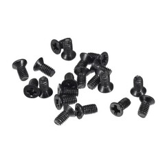 M2.5 x 5mm Phillips Flat Head Screws Carbon Steel Machine Screws Black 500pcs