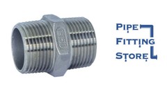 PACK OF 4 – 1″ Stainless Steel Hex Nipple – MNPT Straight Close Nipple #150