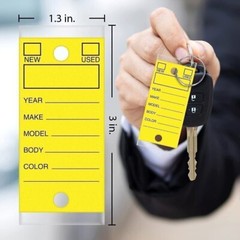 Versa-Tags 250 Key Tags, Self Protecting Poly, 1.25”x3”, Highly Resistant