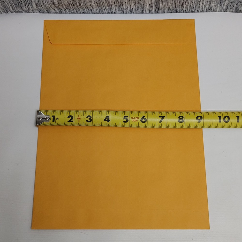 150 Document Catalog Envelopes 9″x 12″ With Moisture Gummed Closure_Yellow Kraft