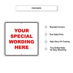 Personalized Your Own Choice Words Or Image Custom Designs Aluminum Metal Sign