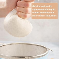 Gjinxi Nut Milk Cloth Strainer 3 Pcs Cheesecloth Filter Bags Reusable Cotton