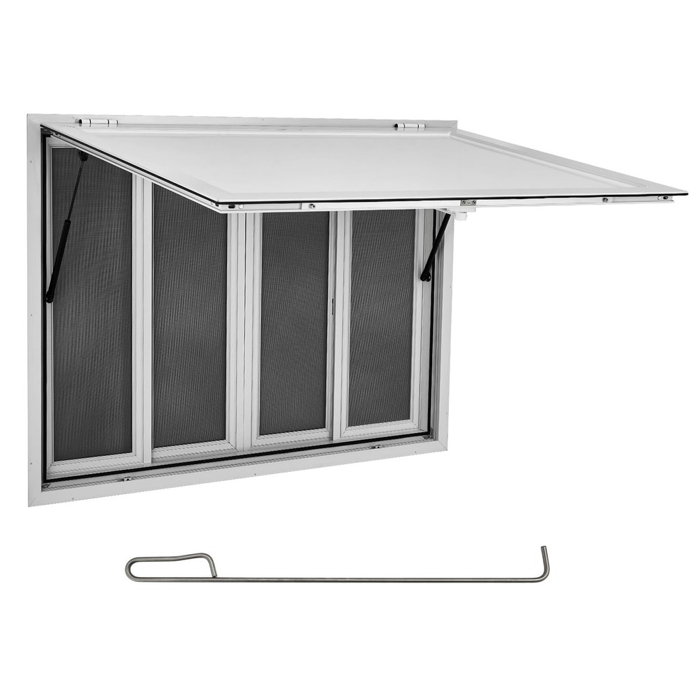 45×30/36/60X36 in Aluminum Alloy Concession Window with Awning for Food Truck