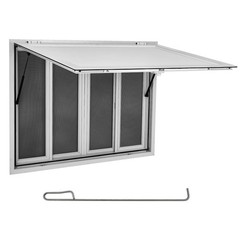 45×30/36/60X36 in Aluminum Alloy Concession Window with Awning for Food Truck