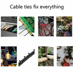 100-200Pcs Cable Ties 4″ / 14″ Heavy Duty Nylon Wrap Wire Zip Ties UV Resistant